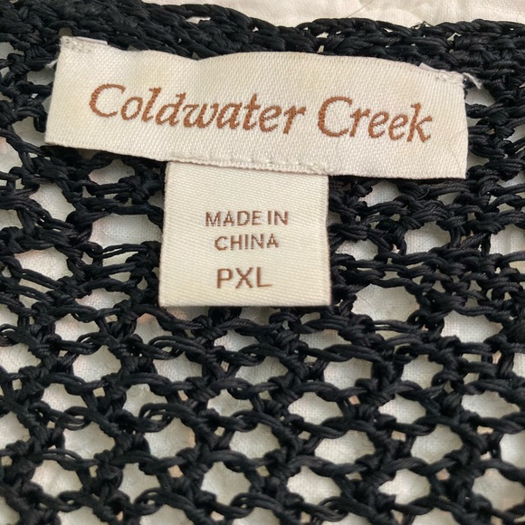 Coldwater Creek Black Duster, Size PXL - Picture 5 of 6